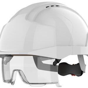 JSP EVO VISTA-Lens Hard Hat (WHITE) with retactable overpecs